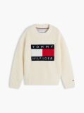 Beige Heritage Flag Chunky Knit Jumper  Boys