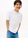 White Varsity Multi Badge Print Short Sleeve Tee  Boys