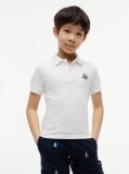 White Regular Fit Logo Polo Shirt  Boys