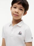 White Regular Fit Logo Polo Shirt  Boys
