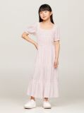 Pink Ditsy Floral Print Dress And Scrunchie Set  Girls