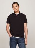 Black Tipped Placket Flag Embroidery Polo  Men
