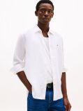 White Pigment Dyed Linen Regular Fit Shirt  Men