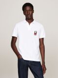 White Regular Vertical Flag Polo Shirt  Men