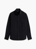 Black Flex Slim Fit Poplin Shirt  Men