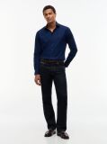 Blue Flex Slim Fit Poplin Shirt  Men