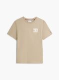 Beige Logo Graphic Jersey Crew Neck T-Shirt  Men