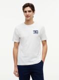 White Logo Graphic Jersey Crew Neck T-Shirt  Men