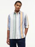 Multi Relaxed Fit Multicolour Stripe Oxford Shirt  Men