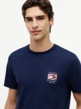 Blue Wavy Flag T-Shirt  Men