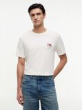 Beige Wavy Flag T-Shirt  Men