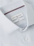 Blue Slim Fit Flag Embroidery Dobby Shirt  Men