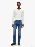 Blue Bleecker Whiskered Faded Slim Jeans  Men