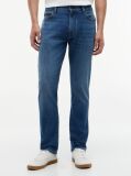 Blue Denton Straight Leg Jeans  Men