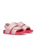 Pink Hook And Loop Sandals  Girls