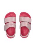 Pink Hook And Loop Sandals  Girls