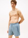 Blue Signature Logo Mid Length Swim Shorts  Men