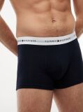 Blue 3-Pack Signature Repeat Logo Waistband Trunks  Men