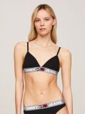 Black Logo Underband Unlined Triangle Bra  Women