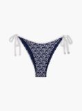 Blue Essential Print Side Tie Bikini Bottoms  Women