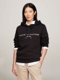 Black Essential Hoodie With Logo  Women