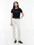 Blue ORGANIC COTTON T-SHIRT AND LOGO  Women