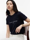 Blue ORGANIC COTTON T-SHIRT AND LOGO  Women