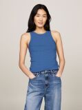 Blue RIB TANK TOP SLIM  Women