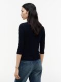 Blue Boat Neck Slim Fit T-Shirt  Women