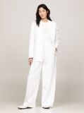 White Crest Pique Bootcut Trousers  Women