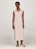 Pink V-Neck Sleeveless Polo Dress  Women