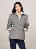 Multi Prince Of Wales Check Belted Blazer Jacket  Women