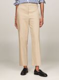 Beige Slim Straight Leg Ankle Trousers  Women