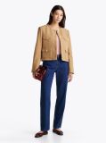 Blue Mid Rise Straight Leg Jeans  Women