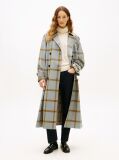 Multi Lightweight Check Relaxed Trench Coat  Women