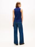 Blue 1985 Slim Fit Pique Sleeveless Polo Shirt  Women