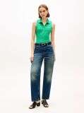 Green 1985 Slim Fit Pique Sleeveless Polo Shirt  Women