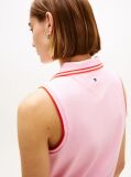 Pink 1985 Slim Fit Pique Sleeveless Polo Shirt  Women