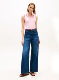 Pink 1985 Slim Fit Pique Sleeveless Polo Shirt  Women