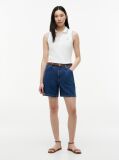 White 1985 Slim Fit Pique Sleeveless Polo Shirt  Women