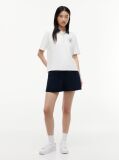 White Regular Fit Gold-Tone Button Polo Shirt  Women