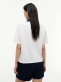 White Regular Fit Gold-Tone Button Polo Shirt  Women