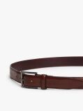 Brown Square Buckle Leather Belt  Men