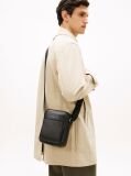 Black Hilfiger Flag Mixed Texture Dome Backpack  Men