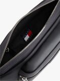 Black Rubberised Logo Bum Bag  Men