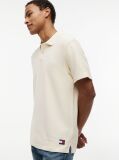 Beige Regular Fit Washed Waffle Knit Polo Shirt  Men