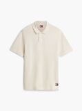 Beige Regular Fit Washed Waffle Knit Polo Shirt  Men
