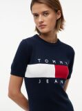 Blue Tommy Flag Slim Mini Jumper Dress  Women