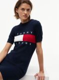 Blue Tommy Flag Slim Mini Jumper Dress  Women