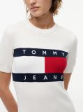 White Tommy Flag Slim Mini Jumper Dress  Women